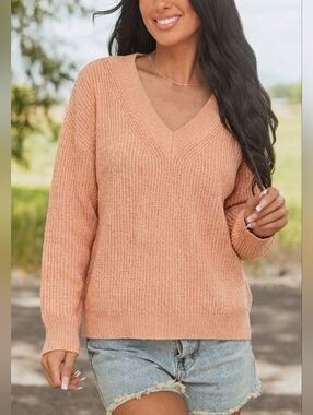 Double Zero V-Neck Oversized Sweater
